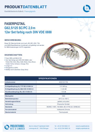 thumbnail of Faserpigtail G62,5 SCPC 48301021706
