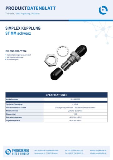 thumbnail of Simplex Kupplung MM STPC schwarz 5510000000