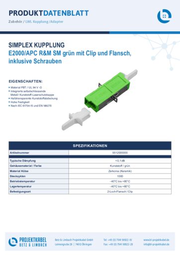 thumbnail of Simplex Kupplung SM E2000APC R&M grün mit Clip und Flansch 5512000000