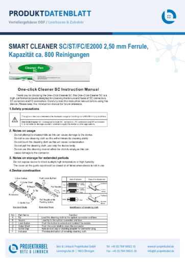 thumbnail of Smart Cleaner 2,5mm SC, ST, FC, E2000 6100100778